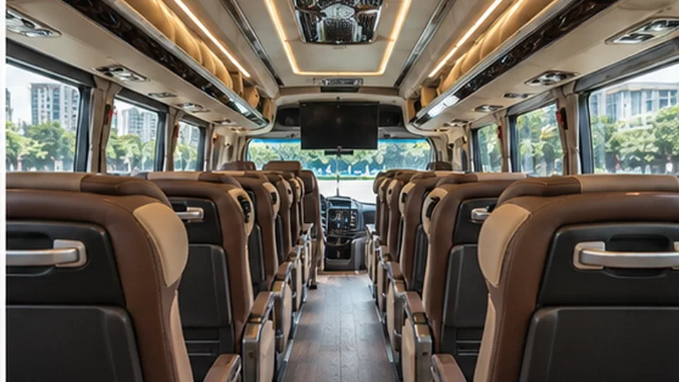 Không gian khoang hành khách limousine 29 chỗ.
